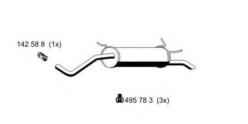 ERNST 530040 Глушник вихлопних газів кінцевий