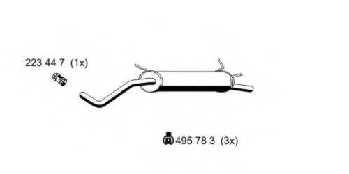 ERNST 530088 Глушник вихлопних газів кінцевий