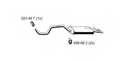 ERNST 640251 Глушник вихлопних газів кінцевий