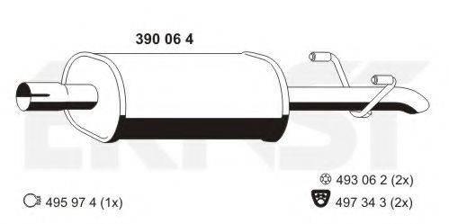 ERNST 390064 Середній глушник вихлопних газів