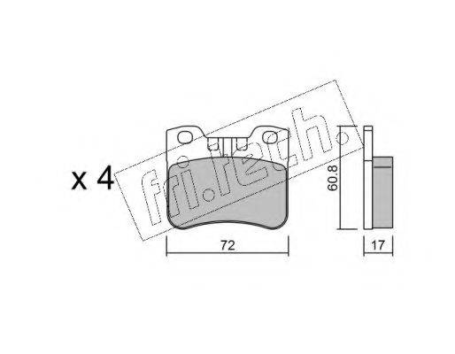 FRI.TECH. 0622 Комплект гальмівних колодок, дискове гальмо