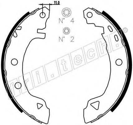 FRI.TECH. 1004008 Комплект гальмівних колодок
