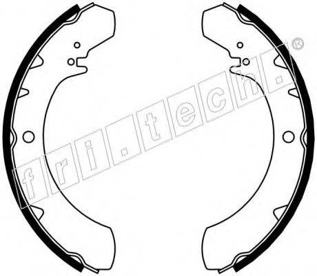 FRI.TECH. 1026332 Комплект гальмівних колодок