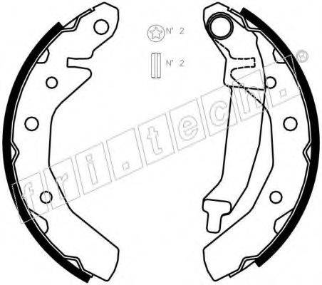 FRI.TECH. 1027001 Комплект гальмівних колодок