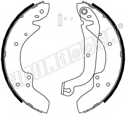 FRI.TECH. 1034083 Комплект гальмівних колодок