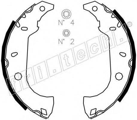 FRI.TECH. 1034091S Комплект гальмівних колодок