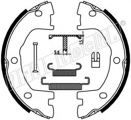 FRI.TECH. 1034101K Комплект гальмівних колодок, стоянкова гальмівна система