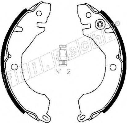 FRI.TECH. 1064157 Комплект гальмівних колодок