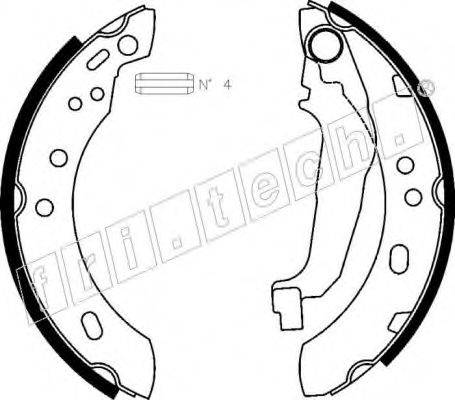 FRI.TECH. 1067185 Комплект гальмівних колодок