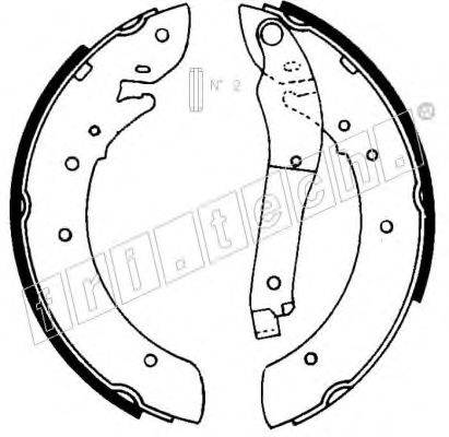 FRI.TECH. 1079184 Комплект гальмівних колодок