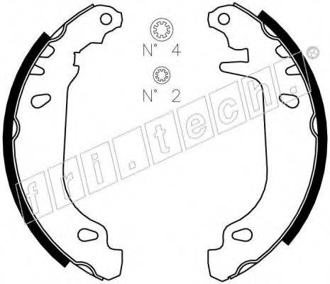 FRI.TECH. 1088216 Комплект гальмівних колодок