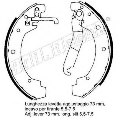 FRI.TECH. 1124277 Комплект гальмівних колодок