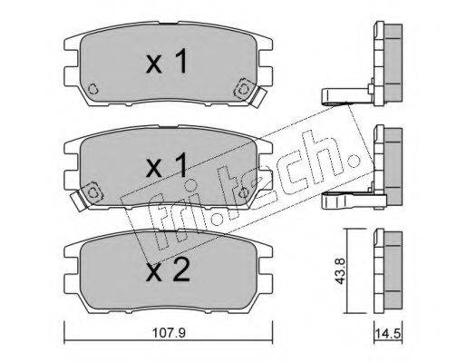 FRI.TECH. 1540 Комплект гальмівних колодок, дискове гальмо