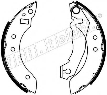 FRI.TECH. 17005 Комплект гальмівних колодок
