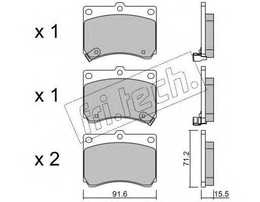 FRI.TECH. 2050 Комплект гальмівних колодок, дискове гальмо