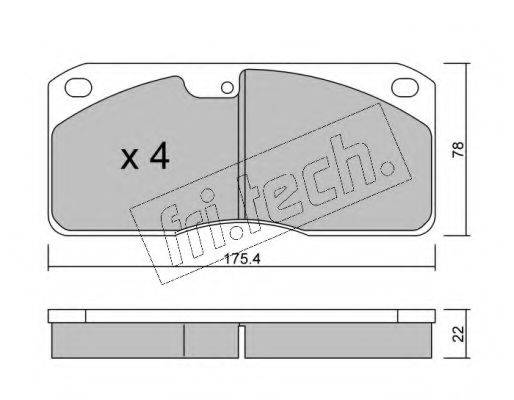 FRI.TECH. 2790 Комплект гальмівних колодок, дискове гальмо