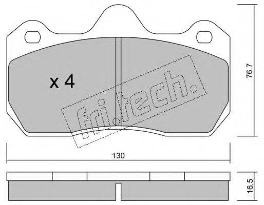 FRI.TECH. 4070 Комплект гальмівних колодок, дискове гальмо