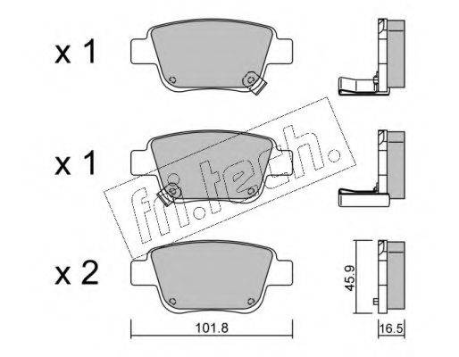 FRI.TECH. 4670 Комплект гальмівних колодок, дискове гальмо
