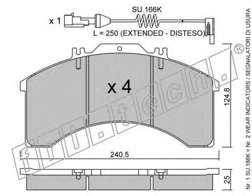 FRI.TECH. 5970W Комплект гальмівних колодок, дискове гальмо