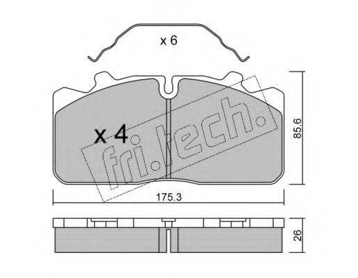 FRI.TECH. 5980 Комплект гальмівних колодок, дискове гальмо