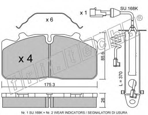 FRI.TECH. 5980W Комплект гальмівних колодок, дискове гальмо