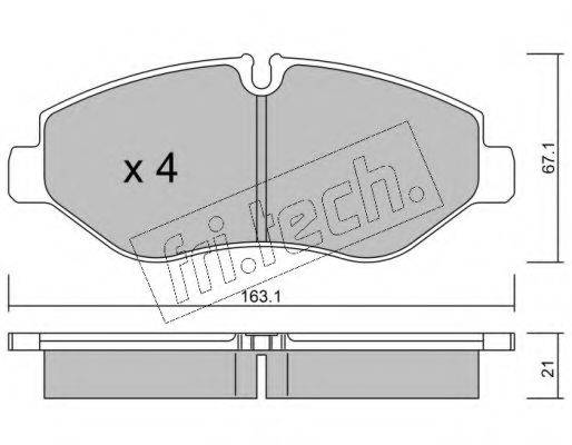 FRI.TECH. 6871 Комплект гальмівних колодок, дискове гальмо