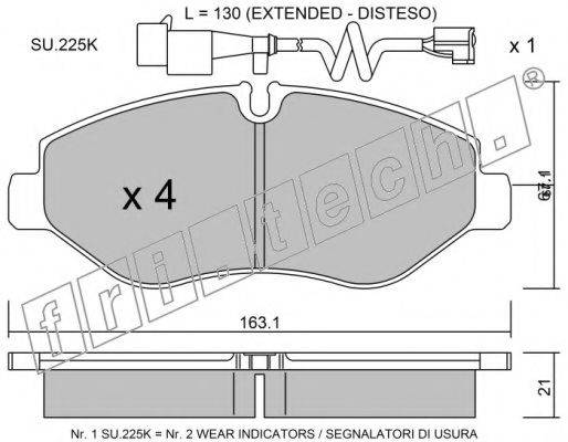 FRI.TECH. 6871W Комплект гальмівних колодок, дискове гальмо