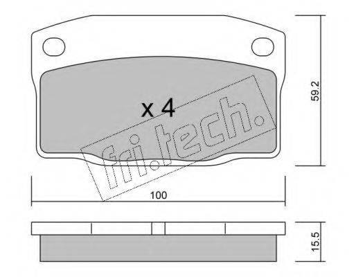 FRI.TECH. 7420 Комплект гальмівних колодок, дискове гальмо