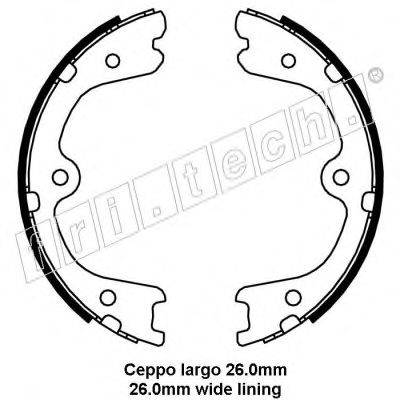 FRI.TECH. 1067201 Комплект гальмівних колодок, стоянкова гальмівна система