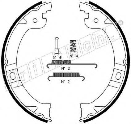 FRI.TECH. 1023002K Комплект гальмівних колодок, стоянкова гальмівна система