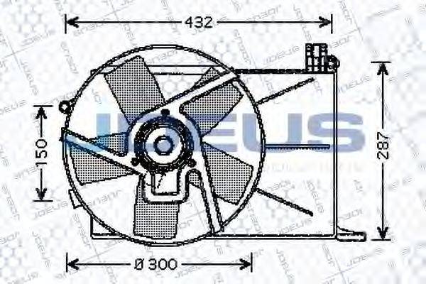 JDEUS EV200530 Вентилятор, охолодження двигуна