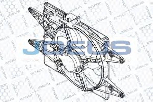 JDEUS EV832800 Вентилятор, охолодження двигуна