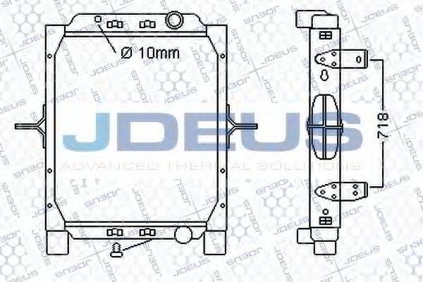 JDEUS 123M17 Радіатор, охолодження двигуна