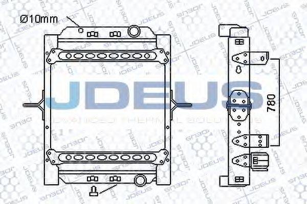 JDEUS 123M19 Радіатор, охолодження двигуна