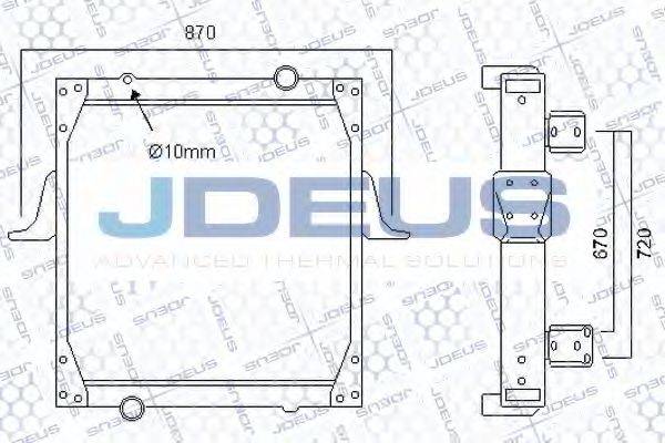 JDEUS 123M03 Радіатор, охолодження двигуна