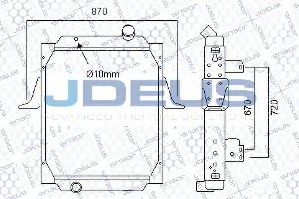 JDEUS 123M14 Радіатор, охолодження двигуна