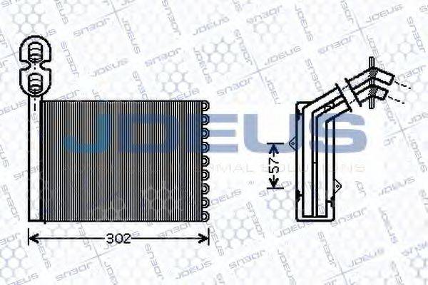 JDEUS 212M09 Теплообмінник, опалення салону