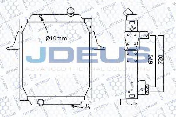 JDEUS 123M02 Радіатор, охолодження двигуна