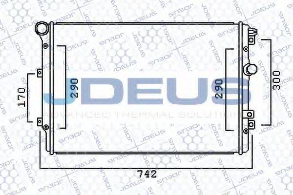 JDEUS 030M59 Радіатор, охолодження двигуна