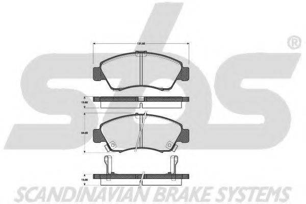 SBS 1501222625 Комплект гальмівних колодок, дискове гальмо
