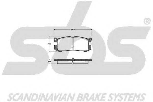 SBS 1501223218 Комплект гальмівних колодок, дискове гальмо
