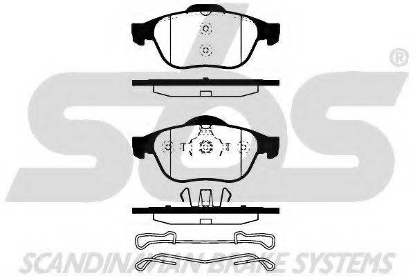 SBS 1501223949 Комплект гальмівних колодок, дискове гальмо