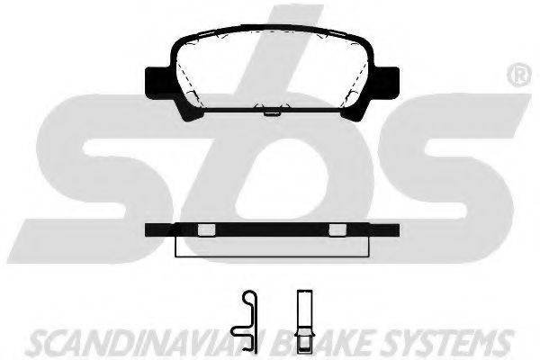 SBS 1501224411 Комплект гальмівних колодок, дискове гальмо