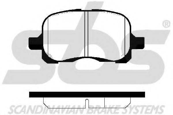 SBS 1501224542 Комплект гальмівних колодок, дискове гальмо