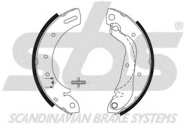 SBS 18492722597 Комплект гальмівних колодок