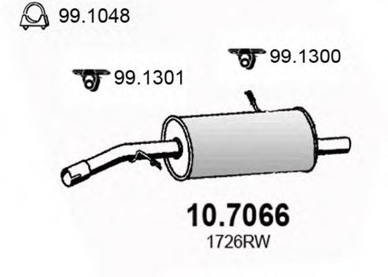 ASSO 107066 Глушник вихлопних газів кінцевий