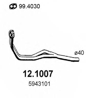 ASSO 121007 Труба вихлопного газу