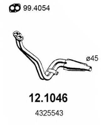 ASSO 121046 Труба вихлопного газу
