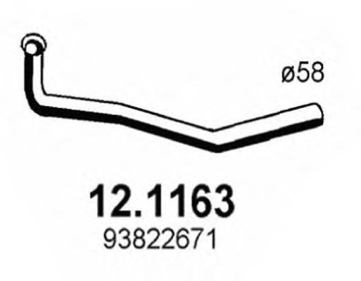 ASSO 121163 Труба вихлопного газу