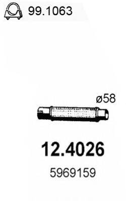 ASSO 124026 Труба вихлопного газу